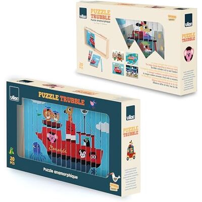 Vilac Puzzle Trubble Les Transports – Ingela P.Arrhenius – Puzzles – 1 Soporte de Madera + 20 Varillas de Madera ilustradas en Las 4 Caras. Juegos de Madera A Partir de 5 años Vilac Puzzle Trubble Les Transports – Ingela P.Arrhenius – Puzzles – 1 Soporte de Madera + 20 Varillas de Madera ilustradas en Las 4 Caras. Juegos de Madera A Partir de 5 años