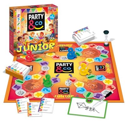 PARTY & CO . Junior Juegos Infantiles para niños +8 Años, Juego de Mesa Multi-Prueba, Juego de Mesa por Equipos, Regalos niños 8 años PARTY & CO . Junior Juegos Infantiles para niños +8 Años, Juego de Mesa Multi-Prueba, Juego de Mesa por Equipos, Regalos niños 8 años