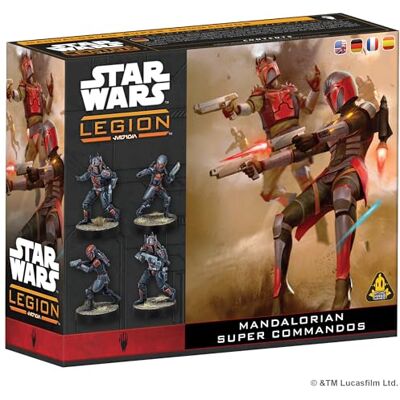 Asmodee Star Wars: Legion Mandalorian Super Commandos, Pack de 6 Miniaturas de Fuerzas Especiales de la Guardia de la Muerte, Mas de 14 años, 2 Jugadores, 60-120 Min, Español, Alemán, Inglés, Francés Asmodee Star Wars: Legion Mandalorian Super Commandos, Pack de 6 Miniaturas de Fuerzas Especiales de la Guardia de la Muerte, Mas de 14 años, 2 Jugadores, 60-120 Min, Español, Alemán, Inglés, Francés