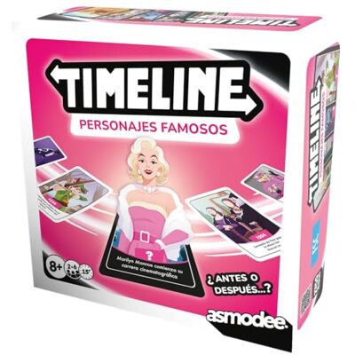 Asmodee Timeline Personajes Famosos, Juego de Cartas Educativo de Historia y Biografías, Ordena Cronológicamente a Figuras Icónicas, A Partir de 8 Años, De 2 a 6 Jugadores, 15 Minutos, Español Asmodee Timeline Personajes Famosos, Juego de Cartas Educativo de Historia y Biografías, Ordena Cronológicamente a Figuras Icónicas, A Partir de 8 Años, De 2 a 6 Jugadores, 15 Minutos, Español