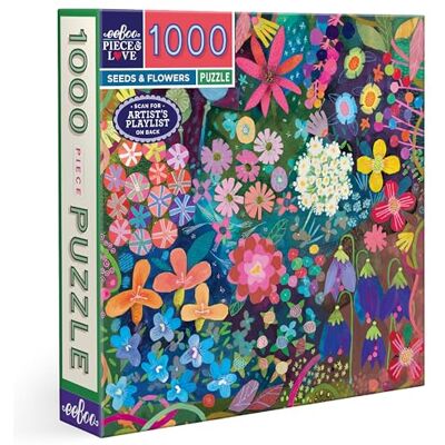eeBoo Puzzle de 1000 Piezas con Semillas y Flores para Adultos (1000 Piezas, 58,5 x 58,5 cm) eeBoo Puzzle de 1000 Piezas con Semillas y Flores para Adultos (1000 Piezas, 58,5 x 58,5 cm)