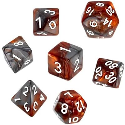 Asmodee Juego de Dados Rebel RPG Bicolor Marrón Gris Asmodee Juego de Dados Rebel RPG Bicolor Marrón Gris