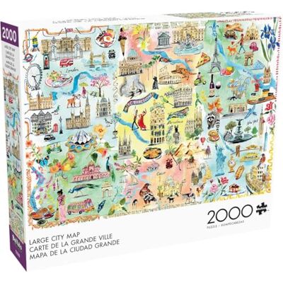Buffalo Games Fay Ford Large City Map 2000 Piece Jigsaw Puzzle for Adults Challenging Puzzle Perfect for Game Nights Finished Size is 38.50 x 26.50 Buffalo Games Fay Ford Large City Map 2000 Piece Jigsaw Puzzle for Adults Challenging Puzzle Perfect for Game Nights Finished Size is 38.50 x 26.50