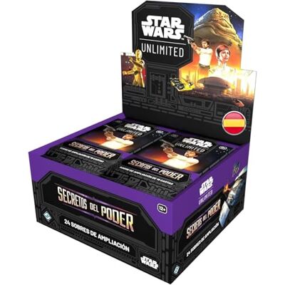 Asmodee FFG Star Wars Unlimited Juego De Cartas Coleccionables Secretos del Poder, 24 Sobres de 16 Cartas, TCG a Partir de 12 Años, para 2 Jugadores, Español Asmodee FFG Star Wars Unlimited Juego De Cartas Coleccionables Secretos del Poder, 24 Sobres de 16 Cartas, TCG a Partir de 12 Años, para 2 Jugadores, Español