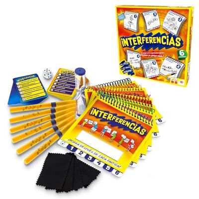 Bizak Interferencias Juego de Mesa a Partir de 8 Años, Divertido y Rápido Juego de Dibujo de 4 a 6 Jugadores, Dibuja y Adivina los Conceptos Dibujados () Bizak Interferencias Juego de Mesa a Partir de 8 Años, Divertido y Rápido Juego de Dibujo de 4 a 6 Jugadores, Dibuja y Adivina los Conceptos Dibujados ()