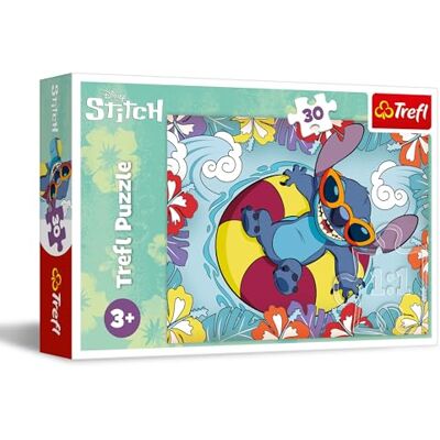 Trefl Lilo & Stitch, Lilo & Stitch de Vacaciones Puzle de 30 Piezas Puzle de Colores con los Personajes de la Serie Infantil, Entretenimiento Creativo, Juego para niños a Partir de 3 años Trefl Lilo & Stitch, Lilo & Stitch de Vacaciones Puzle de 30 Piezas Puzle de Colores con los Personajes de la Serie Infantil, Entretenimiento Creativo, Juego para niños a Partir de 3 años