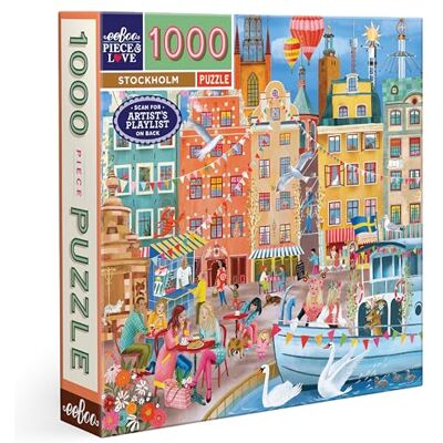 eeBoo - Piece&Love: Stockholm-1000 pc 1000 Piezas de Estocolmo – Puzzle de cartón Reciclado, tamaño 58,5 cm () eeBoo - Piece&Love: Stockholm-1000 pc 1000 Piezas de Estocolmo – Puzzle de cartón Reciclado, tamaño 58,5 cm ()