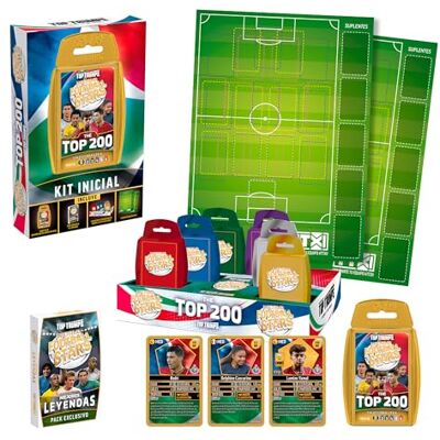 Bizak Futbol Mundial Top 200 Starter Kit, Kit Inicial con 34 Trading Cards, 18 Leyendas del fútbol y Campo de Juego, Cartas coleccionables para Jugar y competir, +4 años () Bizak Futbol Mundial Top 200 Starter Kit, Kit Inicial con 34 Trading Cards, 18 Leyendas del fútbol y Campo de Juego, Cartas coleccionables para Jugar y competir, +4 años ()