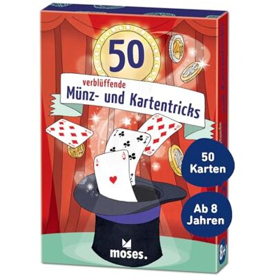 moses Juego de 50 Monedas, con Tarjetas de identificación para niños, Multicolor moses Juego de 50 Monedas, con Tarjetas de identificación para niños, Multicolor