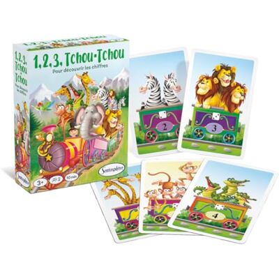 Sentosphère Sentosfera 123 Chuchú Juego de Cartas para Aprender a Contar Crea el convoy de animales más largo, 2 jugadores, A partir de 3 años, Sentosphère Sentosfera 123 Chuchú Juego de Cartas para Aprender a Contar Crea el convoy de animales más largo, 2 jugadores, A partir de 3 años,