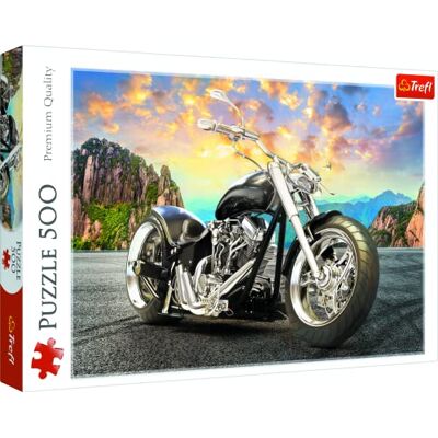 Trefl , Puzzle, Moto Negra, de 500 Piezas, Adultos y niños a Partir de 10 años Trefl , Puzzle, Moto Negra, de 500 Piezas, Adultos y niños a Partir de 10 años