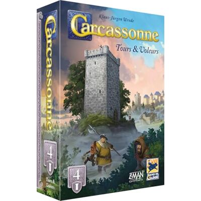 Asmodee Carcasonne Extension 4: Tours & Ladrones Hans im Glück Extensión Estratégica Juego de Mesa 2 a 6 Jugadores a Partir de 7 años 55 min Versión Francesa Asmodee Carcasonne Extension 4: Tours & Ladrones Hans im Glück Extensión Estratégica Juego de Mesa 2 a 6 Jugadores a Partir de 7 años 55 min Versión Francesa