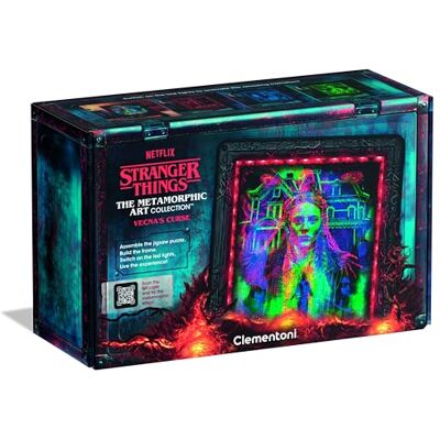 Clementoni Puzzle Stranger Things VECNA'S Curse con luz LED: Rompecabezas de 520 Piezas, Escena Que Cambia de Color con Vecna, MAX y Eddie del Hellfireclub de la Temporada 4 Clementoni Puzzle Stranger Things VECNA'S Curse con luz LED: Rompecabezas de 520 Piezas, Escena Que Cambia de Color con Vecna, MAX y Eddie del Hellfireclub de la Temporada 4