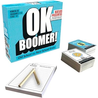 Bizak Ok Boomer Juego de Cartas a Partir de 14 años, Juegos para la Familia, también Apto para Adultos Old School vs. New School,Trivia Tarjetas de Juego, Preguntas para 2 Generaciones() Bizak Ok Boomer Juego de Cartas a Partir de 14 años, Juegos para la Familia, también Apto para Adultos Old School vs. New School,Trivia Tarjetas de Juego, Preguntas para 2 Generaciones()