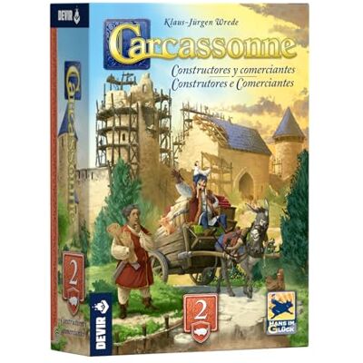 Devir – Carcassonne: Constructores y Comerciantes Expansión de Juego de Mesa Estratégico con Nuevas Losetas, Recursos y Miniaturas Temática Comercio y Construcción () Devir – Carcassonne: Constructores y Comerciantes Expansión de Juego de Mesa Estratégico con Nuevas Losetas, Recursos y Miniaturas Temática Comercio y Construcción ()