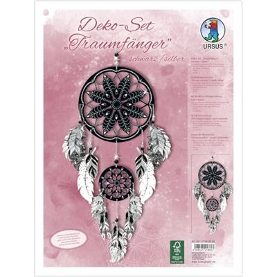 Ursus F-Set decorativo negro/plata, set contiene material para 2 atrapasueños, impreso por ambas caras, varias piezas troqueladas, cuentas, cordón, multicolor, Normal (Ludwig Bähr 2156 00 02F) Ursus F-Set decorativo negro/plata, set contiene material para 2 atrapasueños, impreso por ambas caras, varias piezas troqueladas, cuentas, cordón, multicolor, Normal (Ludwig Bähr 2156 00 02F)