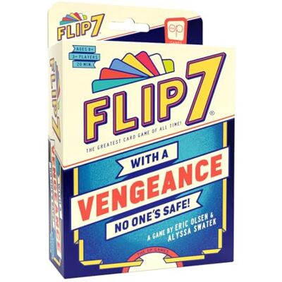 USAopoly Flip 7: with a Vengeance Juego de Cartas Juego Standalone Press Your Luck Cartas de Acción Take-That Juego Rápido Familiar y de Fiesta Desde 8 Años USAopoly Flip 7: with a Vengeance Juego de Cartas Juego Standalone Press Your Luck Cartas de Acción Take-That Juego Rápido Familiar y de Fiesta Desde 8 Años