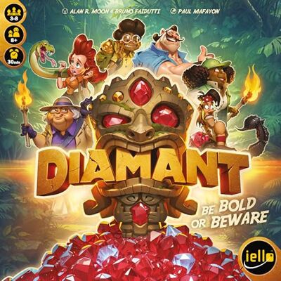 IELLO Diamant (reedición) Juego de mesa de estrategia de aventura y exploración para 3-8 jugadores de 8 años en adelante IELLO Diamant (reedición) Juego de mesa de estrategia de aventura y exploración para 3-8 jugadores de 8 años en adelante