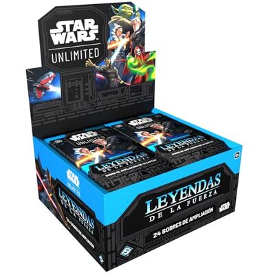 Asmodee FFG Star Wars Unlimited Juego De Cartas Coleccionables Leyendas de la Fuerza, 24 Sobres de 16 Cartas, TCG a Partir de 12 Años, para 2 Jugadores, Español Asmodee FFG Star Wars Unlimited Juego De Cartas Coleccionables Leyendas de la Fuerza, 24 Sobres de 16 Cartas, TCG a Partir de 12 Años, para 2 Jugadores, Español