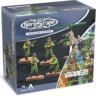 Renegade Game Studios Renegade G.I. Joe Heroscape Greenshirts and Battle Copter Expansión Common Army para Juego De Miniaturas 2-4 Jugadores 60-120 Minutos Renegade Game Studios Renegade G.I. Joe Heroscape Greenshirts and Battle Copter Expansión Common Army para Juego De Miniaturas 2-4 Jugadores 60-120 Minutos