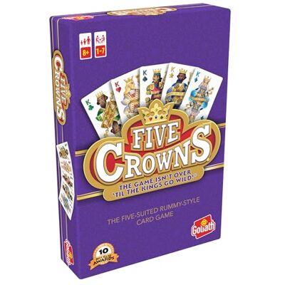 Goliath Five Crowns Juego de Cartas Rummy de 5 Colores Premiado para Niños y Familias Desde los 8 Años – Regla del Comodín Rotativo – Juego de Mesa Formato Viaje – 1 a 7 Jugadores Goliath Five Crowns Juego de Cartas Rummy de 5 Colores Premiado para Niños y Familias Desde los 8 Años – Regla del Comodín Rotativo – Juego de Mesa Formato Viaje – 1 a 7 Jugadores