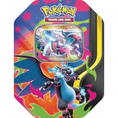 Pokémon : Lata Mega-Charizard de JCC : ex de JCC (4 Sobres de Mejora y 1 Carta holográfica de promoción) Pokémon : Lata Mega-Charizard de JCC : ex de JCC (4 Sobres de Mejora y 1 Carta holográfica de promoción)