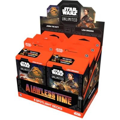 Asmodee Star Wars: Unlimited TCG A Lawless Time Spotlight Deck Display 3 Padmé Amidala & 3 Chancellor Palpatine Pre-Built Decks, Ages 12+, 2+ Players, 20 Minute Playtime Asmodee Star Wars: Unlimited TCG A Lawless Time Spotlight Deck Display 3 Padmé Amidala & 3 Chancellor Palpatine Pre-Built Decks, Ages 12+, 2+ Players, 20 Minute Playtime