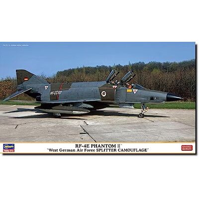 Hasegawa 1/72 RF-4E Phantom II, BundesLuftwaffe, Splitter T American Maqueta Kit, Multicolor, 72 Hasegawa 1/72 RF-4E Phantom II, BundesLuftwaffe, Splitter T American Maqueta Kit, Multicolor, 72