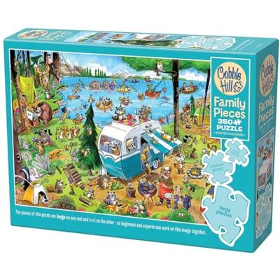 Cobble Hill -Puzzle Familiar (350 Piezas, Incluye póster, Rompecabezas de Generaciones a Partir de 9 años, Objetos Ocultos), Color Viaje de Camping Loco () Cobble Hill -Puzzle Familiar (350 Piezas, Incluye póster, Rompecabezas de Generaciones a Partir de 9 años, Objetos Ocultos), Color Viaje de Camping Loco ()