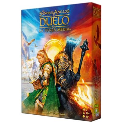 Asmodee El Señor de los Anillos: Duelo por la Tierra Media, Épico Juego de Estrategia para 2 Jugadores por Bauza y Cathala, A Partir de 10 Años, Para 2 o mas Jugadores, 30 Minutos por Partida, Español Asmodee El Señor de los Anillos: Duelo por la Tierra Media, Épico Juego de Estrategia para 2 Jugadores por Bauza y Cathala, A Partir de 10 Años, Para 2 o mas Jugadores, 30 Minutos por Partida, Español