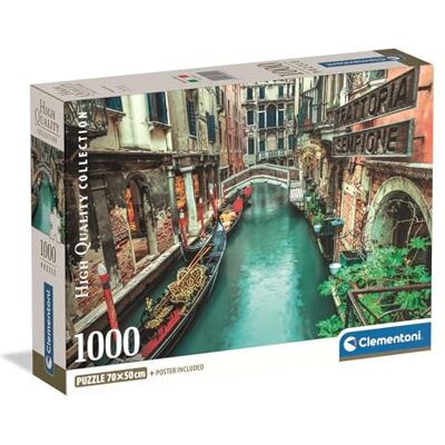 Clementoni Puzzle Adulto 1000 Piezas Collection Venice Canal Compact Box, Clementoni Puzzle Adulto 1000 Piezas Collection Venice Canal Compact Box,