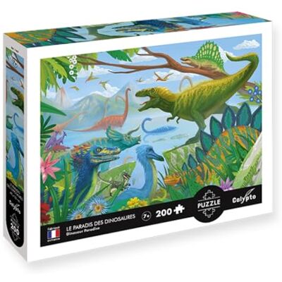 Sentosphère Puzzle 200 pièces Le Paradis Des Dinosaures Puzzle Enfants dès 7 ANS – Impression en 7 Couleurs – Toucher Soyeux – Qualité Premium Boite compacte écologique Made in France Sentosphère Puzzle 200 pièces Le Paradis Des Dinosaures Puzzle Enfants dès 7 ANS – Impression en 7 Couleurs – Toucher Soyeux – Qualité Premium Boite compacte écologique Made in France