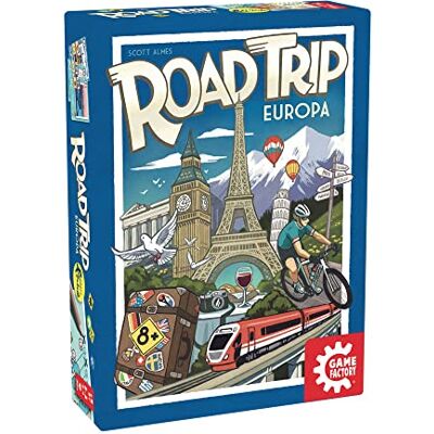Game Factory , Road Trip Europa, Juego de Cartas, a Partir de 8 años Game Factory , Road Trip Europa, Juego de Cartas, a Partir de 8 años