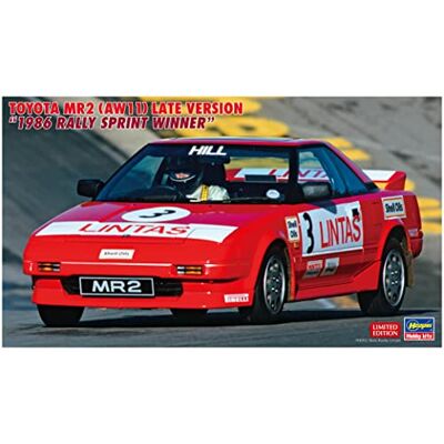Hasegawa -1/24 Toyota MR2, versión tardía, 1986 Rally SprintWinner Maqueta, Multicolor (6) Hasegawa -1/24 Toyota MR2, versión tardía, 1986 Rally SprintWinner Maqueta, Multicolor (6)