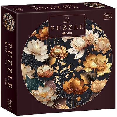 Interdruk Puzzle 500 Round, Flowers no. 1, 63 cm () Interdruk Puzzle 500 Round, Flowers no. 1, 63 cm ()