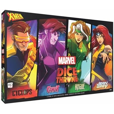 USAopoly Marvel X-Men Dice Throne Box 2, 4 Hero Box Featuring Cyclops, Jean Grey, Gambit & Rogue, Competitive Dice Board Game, Stand-Alone & Cross Compatible with All Dice Throne Heroes, Officially Licensed USAopoly Marvel X-Men Dice Throne Box 2, 4 Hero Box Featuring Cyclops, Jean Grey, Gambit & Rogue, Competitive Dice Board Game, Stand-Alone & Cross Compatible with All Dice Throne Heroes, Officially Licensed