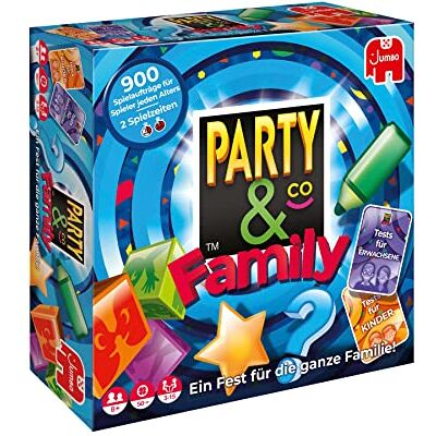 Jumbo Party & Co. Family Juego de Mesa multiprueba, de 3 a 15 Jugadores, a Partir de 8 años, en alemán Jumbo Party & Co. Family Juego de Mesa multiprueba, de 3 a 15 Jugadores, a Partir de 8 años, en alemán