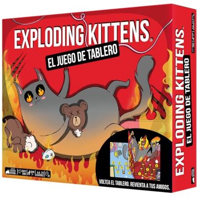 Asmodee Exploding Kittens: El Juego de Tablero, Divertida Carrera de Estrategia con Tablero 3D Interactivo y Sabotaje Gatuno, A Partir de 7 Años, De 2 a 6 Jugadores, 15-30 Minutos por Partida, Español Asmodee Exploding Kittens: El Juego de Tablero, Divertida Carrera de Estrategia con Tablero 3D Interactivo y Sabotaje Gatuno, A Partir de 7 Años, De 2 a 6 Jugadores, 15-30 Minutos por Partida, Español