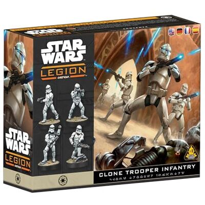 Asmodee Star Wars Legión: Clone Troopers Infantry, Expansión, Juego de Miniaturas, A Partir de 14 Años, para 2 Jugadores, 1-2 Horas por Partida, Español/Alemán/Inglés/Francés Asmodee Star Wars Legión: Clone Troopers Infantry, Expansión, Juego de Miniaturas, A Partir de 14 Años, para 2 Jugadores, 1-2 Horas por Partida, Español/Alemán/Inglés/Francés