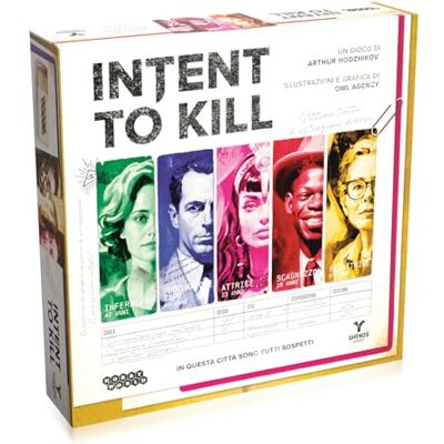 Ghenos Games Intent to Kill – Juego de Mesa – Juego competitivo para Adultos y niños a Partir de 16 años – 2 – 4 Jugadores – Duración 60 min – Edición Italiana Ghenos Games Intent to Kill – Juego de Mesa – Juego competitivo para Adultos y niños a Partir de 16 años – 2 – 4 Jugadores – Duración 60 min – Edición Italiana
