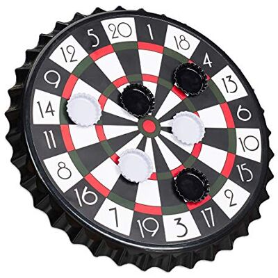 Relaxdays Diana Magnética para Chapas de Cerveza, Juego para Beber Alcohol, Plástico y Metal, 1 Ud, Ø 25 cm, Negro, Color () Relaxdays Diana Magnética para Chapas de Cerveza, Juego para Beber Alcohol, Plástico y Metal, 1 Ud, Ø 25 cm, Negro, Color ()