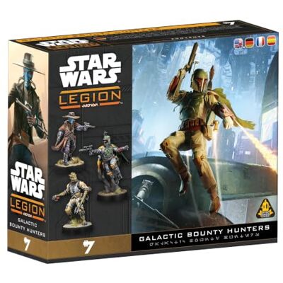 Asmodee Star Wars: Legión Galactic Bounty Hunters Expansión para Juego de Miniaturas con 3 Unidades de Agente, De 2 o Más Jugadores, 14+ Años Asmodee Star Wars: Legión Galactic Bounty Hunters Expansión para Juego de Miniaturas con 3 Unidades de Agente, De 2 o Más Jugadores, 14+ Años