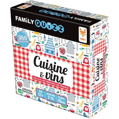Topi Games Family Quizz – Cocina y Vino – Juego de Mesa – Juego de Cartas – Familia – A Partir de 12 años – 2 a 14 Jugadores – – Versión Francesa Topi Games Family Quizz – Cocina y Vino – Juego de Mesa – Juego de Cartas – Familia – A Partir de 12 años – 2 a 14 Jugadores – – Versión Francesa