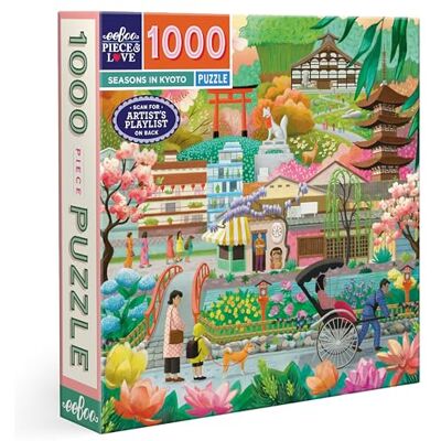 eeBoo – Puzzle de 1000 Piezas en Kioto – Puzzle para Adultos 1000 Piezas de cartón – Tamaño: 58,5 cm x 58,5 cm eeBoo – Puzzle de 1000 Piezas en Kioto – Puzzle para Adultos 1000 Piezas de cartón – Tamaño: 58,5 cm x 58,5 cm
