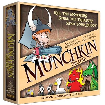 Jackson , Munchkin: Deluxe, Board Game, Ages 14+, 1-4 Players, 30-120 Minute Playing Time Jackson , Munchkin: Deluxe, Board Game, Ages 14+, 1-4 Players, 30-120 Minute Playing Time