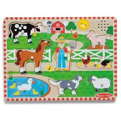 Melissa & Doug Puzzle 2 Años En la Granja de Macdonald con Música, Puzzle de Madera de Fácil Agarre, Rompecabezas Niños, 6074880, Juguetes Montessori, Regalo Niño 2 años +, Juguetes Niños 2 Años + Melissa & Doug Puzzle 2 Años En la Granja de Macdonald con Música, Puzzle de Madera de Fácil Agarre, Rompecabezas Niños, 6074880, Juguetes Montessori, Regalo Niño 2 años +, Juguetes Niños 2 Años +