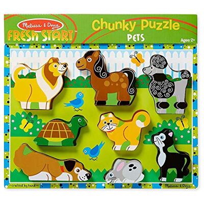 Melissa & Doug Mascotas, Rompecabezas Grande de Madera () Melissa & Doug Mascotas, Rompecabezas Grande de Madera ()