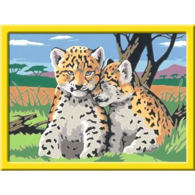 Ravensburger CreArt Pequeños leopardos: Pintura por números para niños a Partir de 9 años, Set de Pintura con Marco, Pincel y Pinturas acrílicas, Regalo para niñas y niños Ravensburger CreArt Pequeños leopardos: Pintura por números para niños a Partir de 9 años, Set de Pintura con Marco, Pincel y Pinturas acrílicas, Regalo para niñas y niños