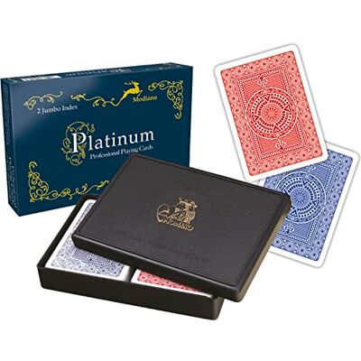 Modiano Juego de Cartas, 4 Jugadores Platinum Acetate Jumbo Index (versión en Italiano) Modiano Juego de Cartas, 4 Jugadores Platinum Acetate Jumbo Index (versión en Italiano)