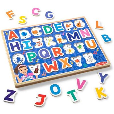 Melissa & Doug Ms. Rachel Rompecabezas de Alfabeto de método phonics de madera con efectos de sonido activados por la luz, 26 piezas juguete para niños y niñas pequeños de 2 años+ Certificados FSC Melissa & Doug Ms. Rachel Rompecabezas de Alfabeto de método phonics de madera con efectos de sonido activados por la luz, 26 piezas juguete para niños y niñas pequeños de 2 años+ Certificados FSC
